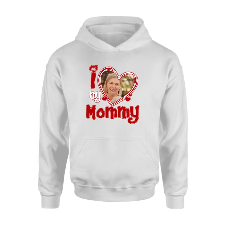 Custom Photo I Love My Mom - Gift For Mother - Personalized T Shirt