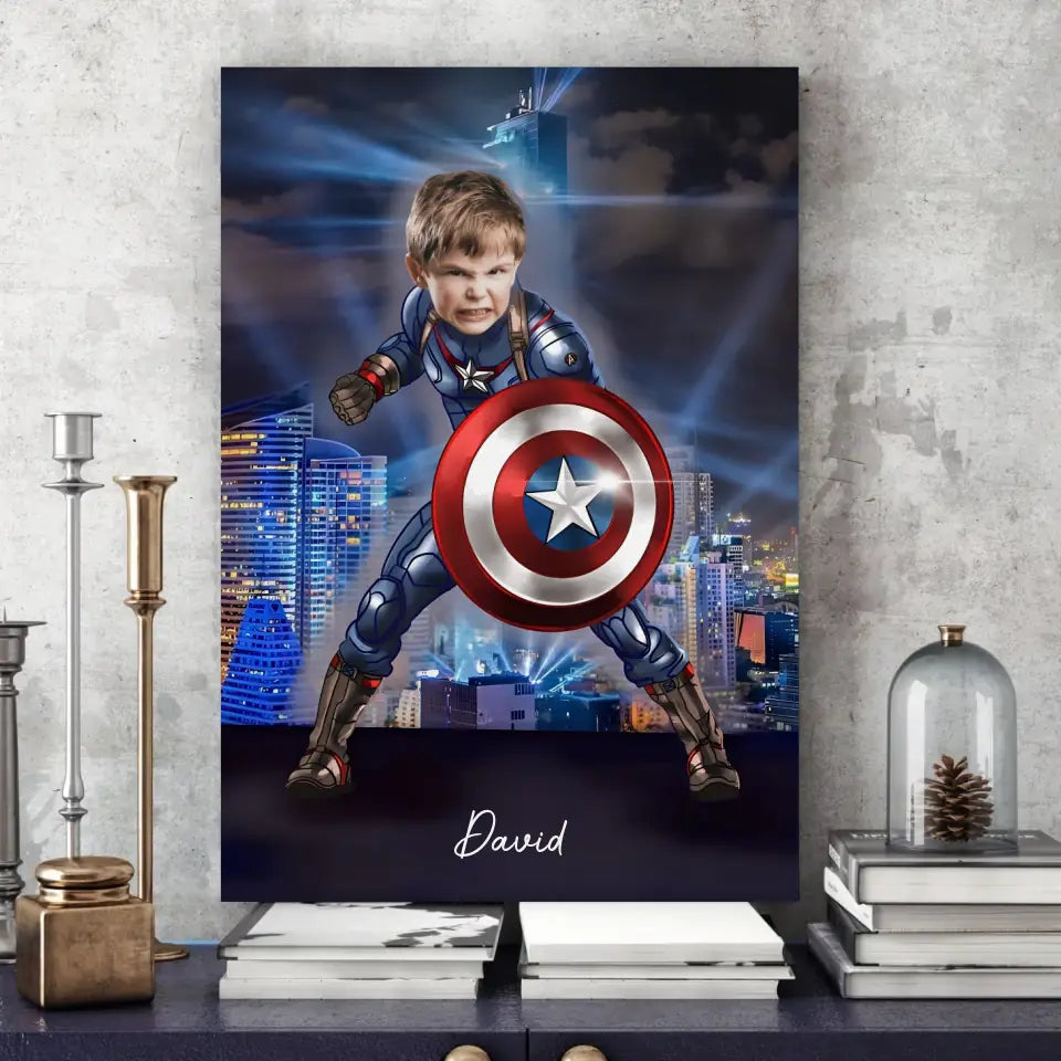 AV1- Personalized Canvas Custom Photo Upload - Gift For Kid