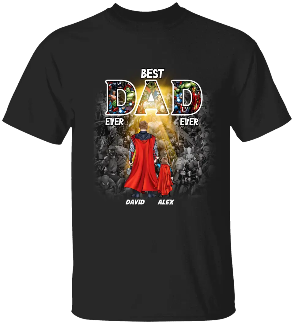 AV1 - Best DAD, MOM, Ever -  Personalized Shirt - Gift For Father, Dad, Daddy, Mom - Father’s Day, Mother's Day