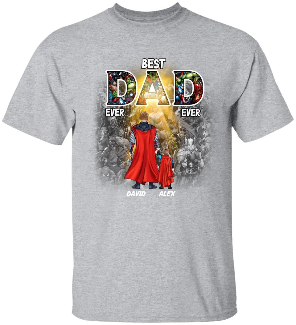 AV1 - Best DAD, MOM, Ever -  Personalized Shirt - Gift For Father, Dad, Daddy, Mom - Father’s Day, Mother's Day