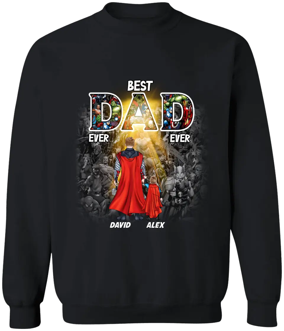 AV1 - Best DAD, MOM, Ever -  Personalized Shirt - Gift For Father, Dad, Daddy, Mom - Father’s Day, Mother's Day