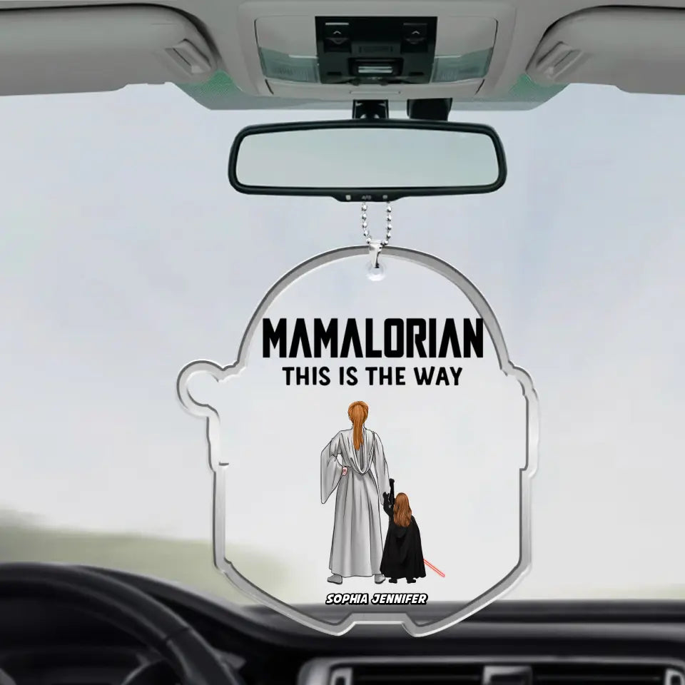 SW1- Mamalorian this is the way - Personalized Acrylic Keychain, Car ornament, Ornament, Gift For Family, Father, Dad, Daddy, Mom - Father’s Day, Mother's Day