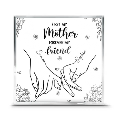 First My Daughter Forever My Friend - Personalized Gifts Custom Acrylic Plaque - Mother & Daughter, Gift For Mom, Daughter