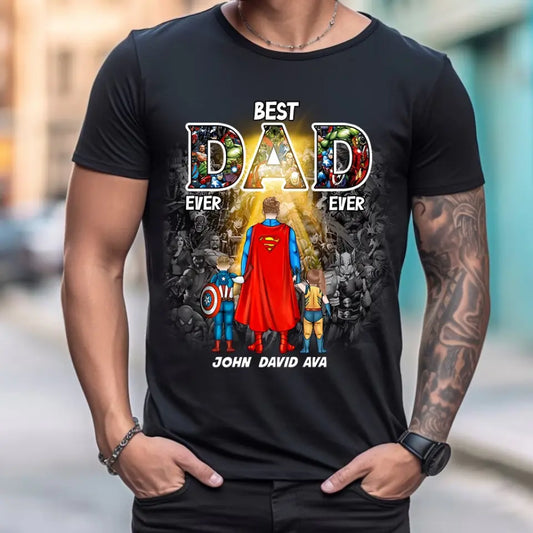 AV1 - Best DAD, MOM, Ever -  Personalized Shirt - Gift For Father, Dad, Daddy, Mom - Father’s Day, Mother's Day