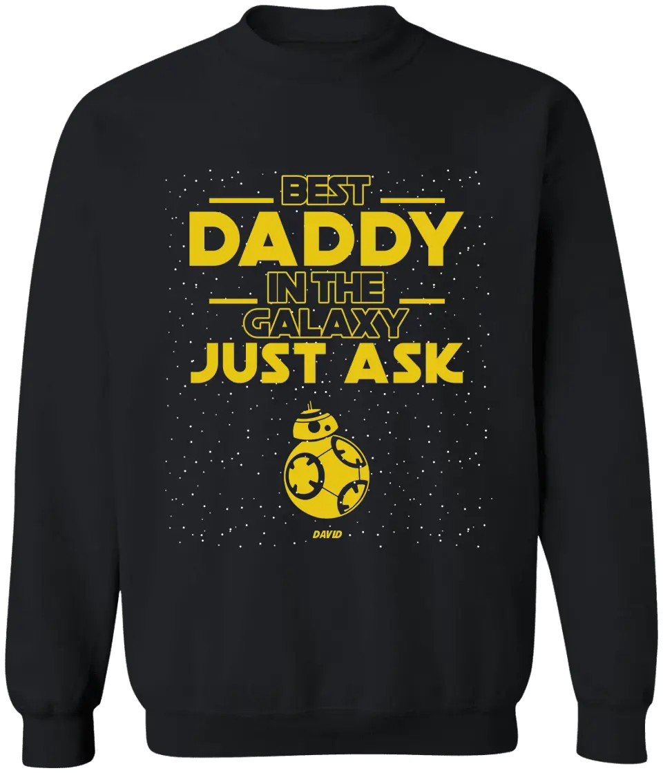 SW1- Best Father In The Galaxy with Kids Names - Personalized T shirt, Gift For Father, Dad, Mom, Daddy, Father’s Day, Mother's Day