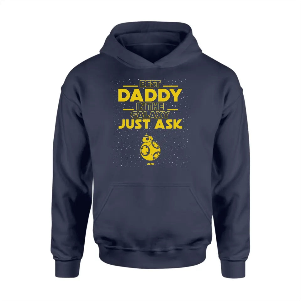 SW1- Best Father In The Galaxy with Kids Names - Personalized T shirt, Gift For Father, Dad, Mom, Daddy, Father’s Day, Mother's Day