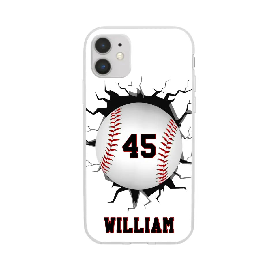 Love Baseball Personalized Phone Case, Gift For Baseball Players, Father, Dad, Daddy, Mom - Father’s Day, Mother's Day