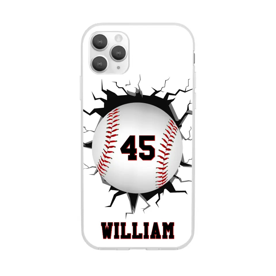 Love Baseball Personalized Phone Case, Gift For Baseball Players, Father, Dad, Daddy, Mom - Father’s Day, Mother's Day