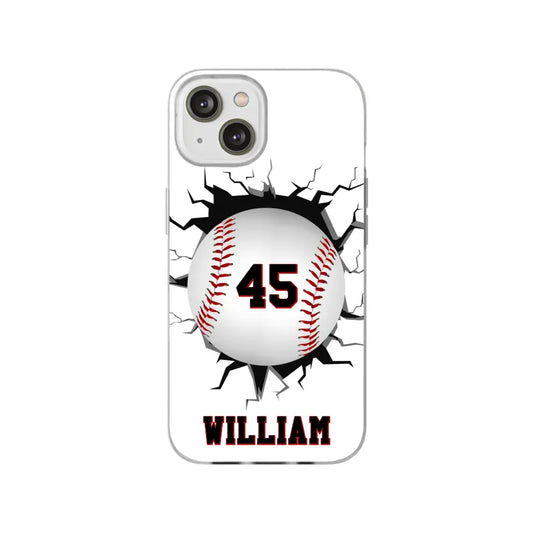 Love Baseball Personalized Phone Case, Gift For Baseball Players, Father, Dad, Daddy, Mom - Father’s Day, Mother's Day