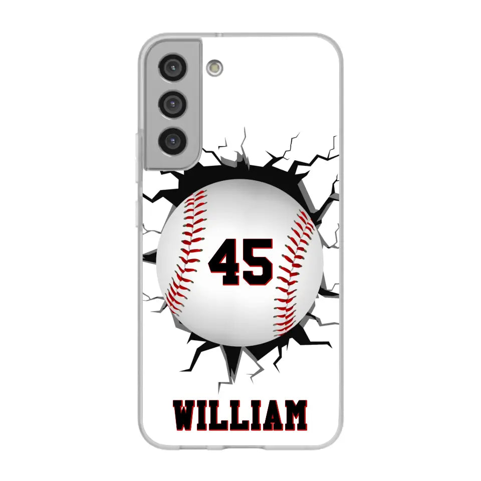 Love Baseball Personalized Phone Case, Gift For Baseball Players, Father, Dad, Daddy, Mom - Father’s Day, Mother's Day