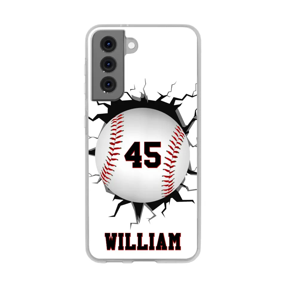 Love Baseball Personalized Phone Case, Gift For Baseball Players, Father, Dad, Daddy, Mom - Father’s Day, Mother's Day