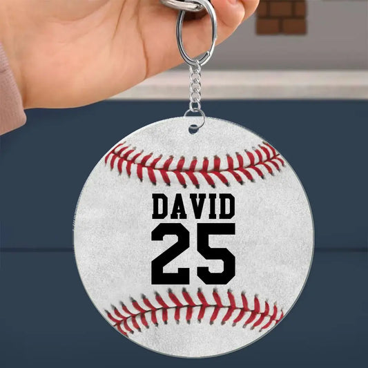 Sport Personalized Acrylic Keychain, Car ornament, Ornament, Gift For Baseball/ Softball Players, Father, Dad, Daddy, Mom - Father’s Day, Mother's Day