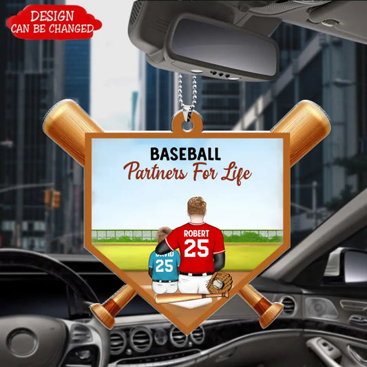 Best Baseball Dad Ever - Sport Personalized Acrylic Keychain, Car ornament, Ornament, Gift For Baseball Players, Father, Dad, Daddy, Mom - Father’s Day, Mother's Day