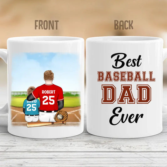 Best Baseball Dad Ever - Sport Personalized Mug, Gift For Baseball Players, Father, Dad, Daddy, Mom - Father’s Day