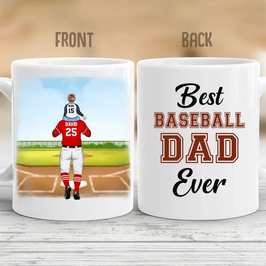 Baseball Dad Ever - Sport Personalized Mug, Gift For Baseball Players, Father, Dad, Daddy, Mom - Father’s Day