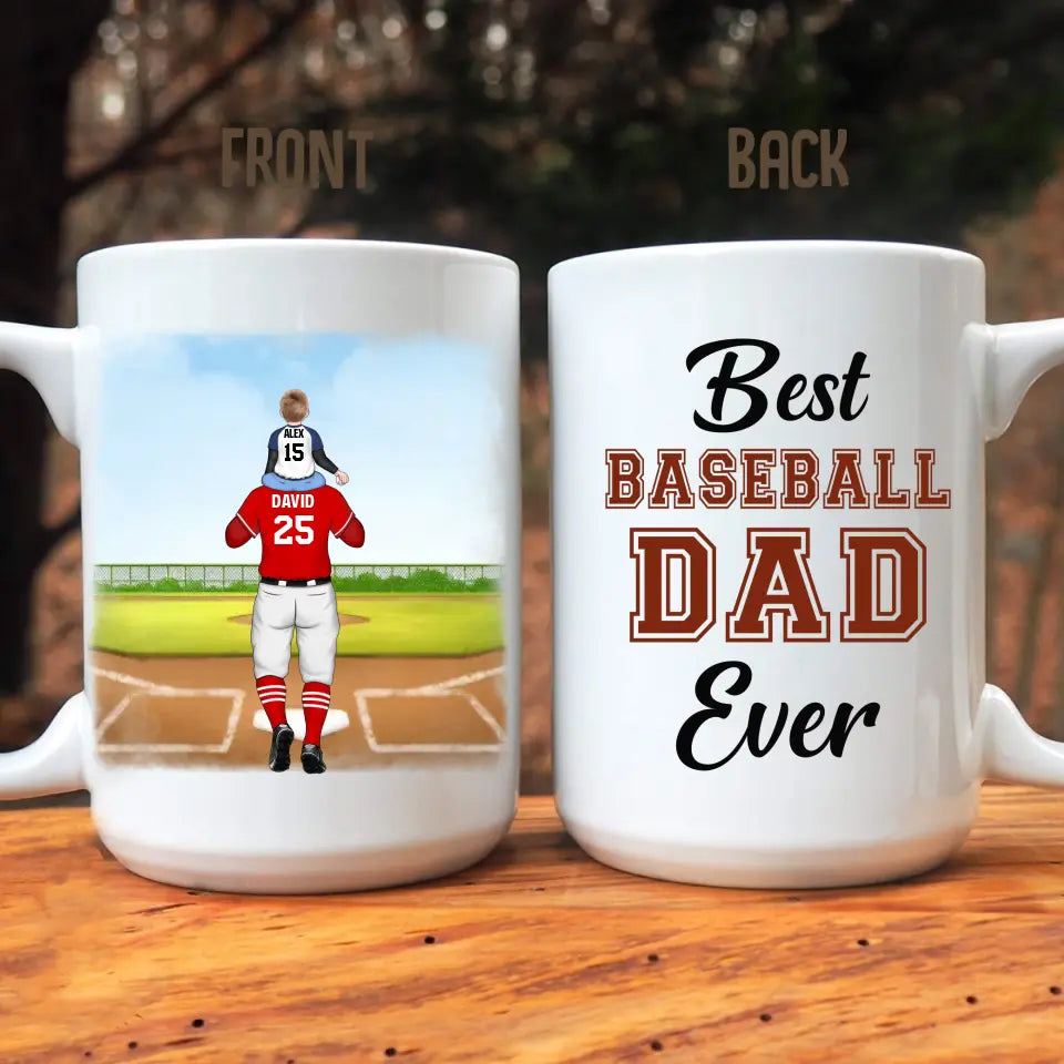 Baseball Dad Ever - Sport Personalized Mug, Gift For Baseball Players, Father, Dad, Daddy, Mom - Father’s Day