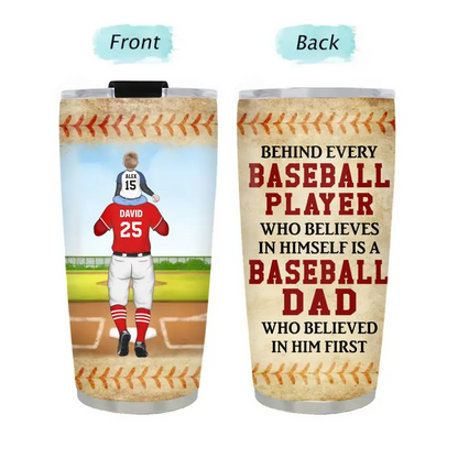 Sport Personalized Tumbler Gift For Baseball Players, Father, Dad, Daddy, Mom - Father’s Day