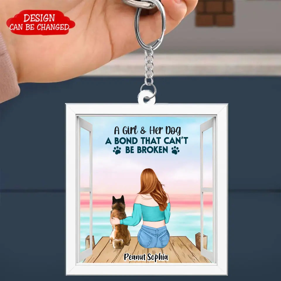 A Bond That Can't Be Broken - Personalized Custom Shaped Acrylic Keychain, Car ornament, Ornament - Gift For Dog Lovers - With Upto 3 Pets, Gift For Pet Owners, Pet Lovers