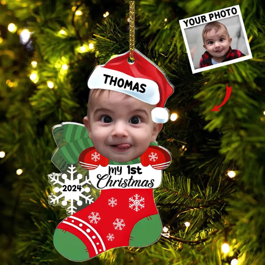 Custom Photo Cute Smart And A Little Bit Dramatic - Family Personalized Custom Ornament - Acrylic Custom Shaped - Christmas Gift For Baby Kids, Newborn Baby