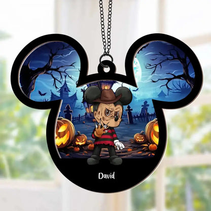 Happy Halloween - Personalized Window Hanging Suncatcher Ornament