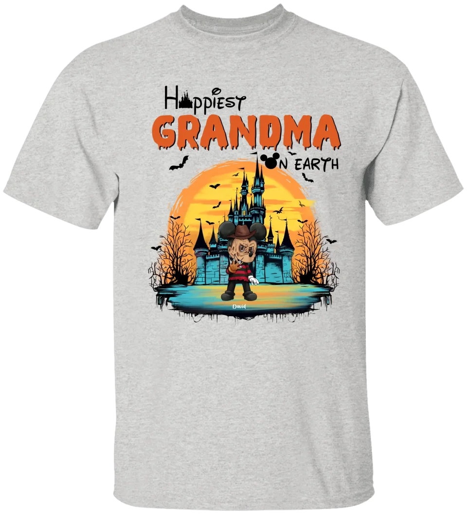 Happiest Grandma On Earth  Personalized Shirt - Happy Halloween Family