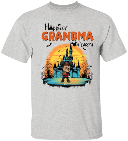 Happiest Grandma On Earth  Personalized Shirt - Happy Halloween Family