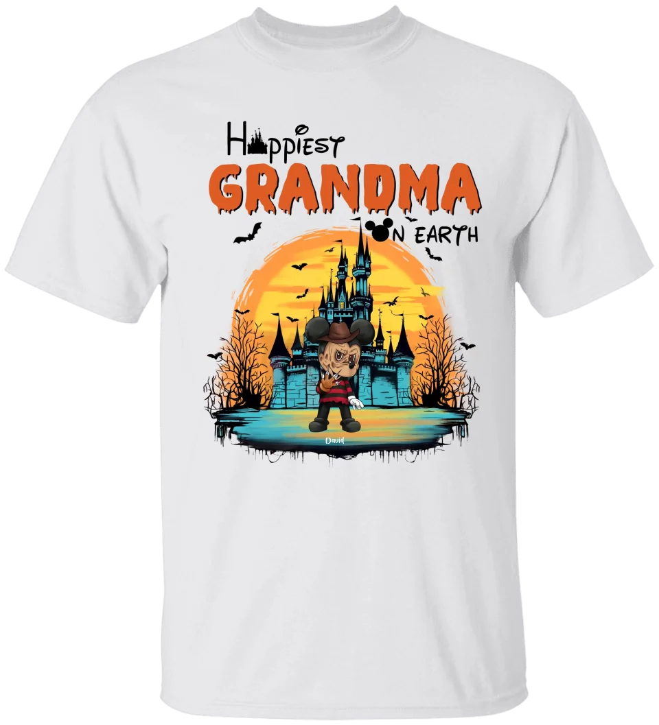 Happiest Grandma On Earth  Personalized Shirt - Happy Halloween Family