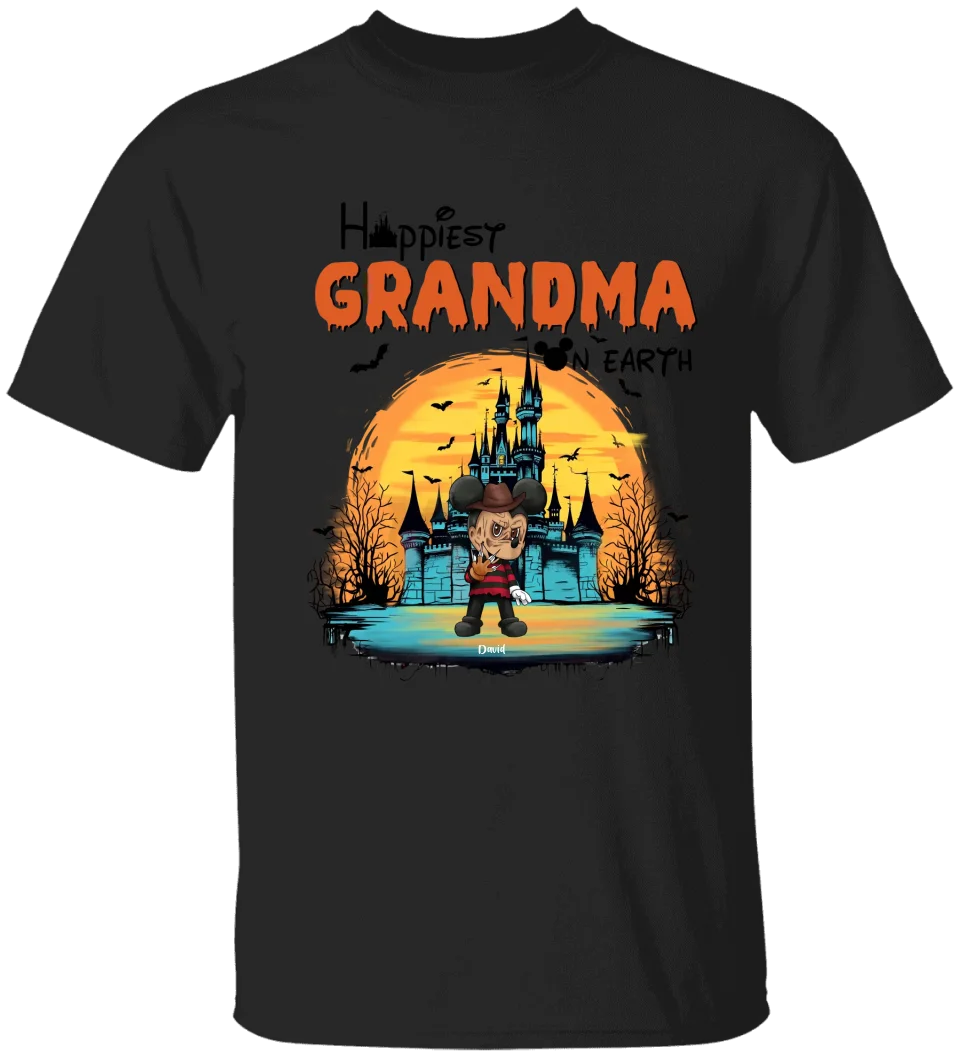 Happiest Grandma On Earth  Personalized Shirt - Happy Halloween Family