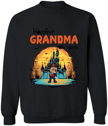 Happiest Grandma On Earth  Personalized Shirt - Happy Halloween Family