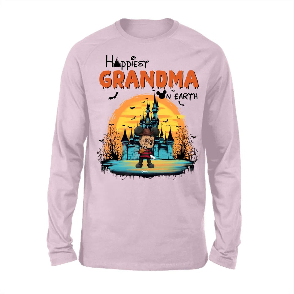 Happiest Grandma On Earth  Personalized Shirt - Happy Halloween Family