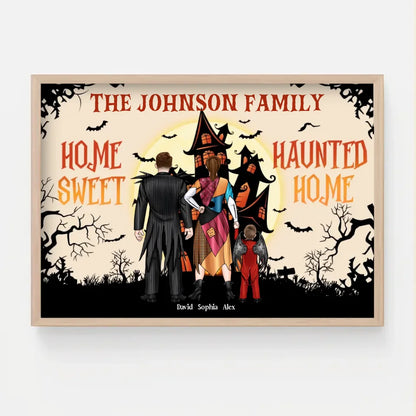 Home Sweet Haunted Home Custom Canvas, Poster, Halloween Decoration,  Halloween Gift For Family