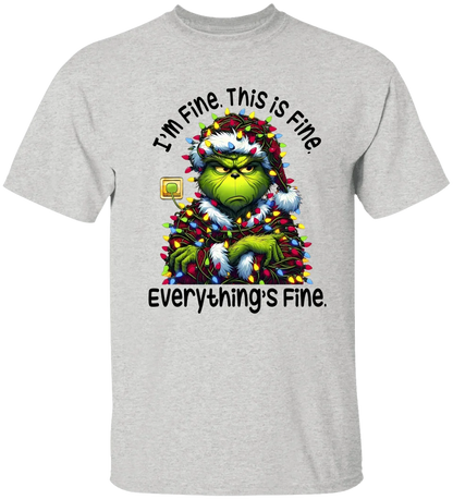 GRs_ I’m Fine, This Is Fine, Personalized T shirt For Family