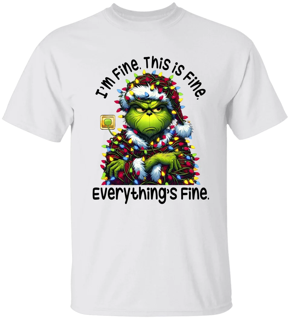 GRs_ I’m Fine, This Is Fine, Personalized T shirt For Family