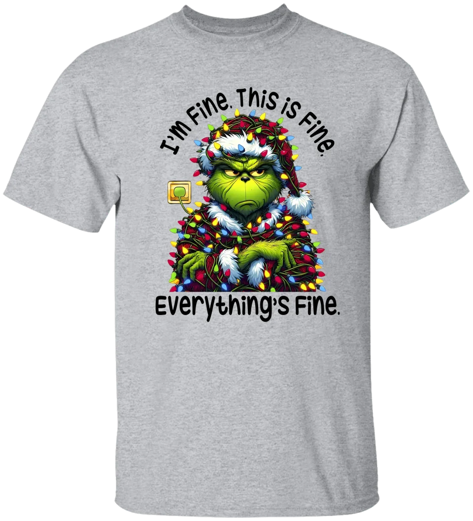 GRs_ I’m Fine, This Is Fine, Personalized T shirt For Family