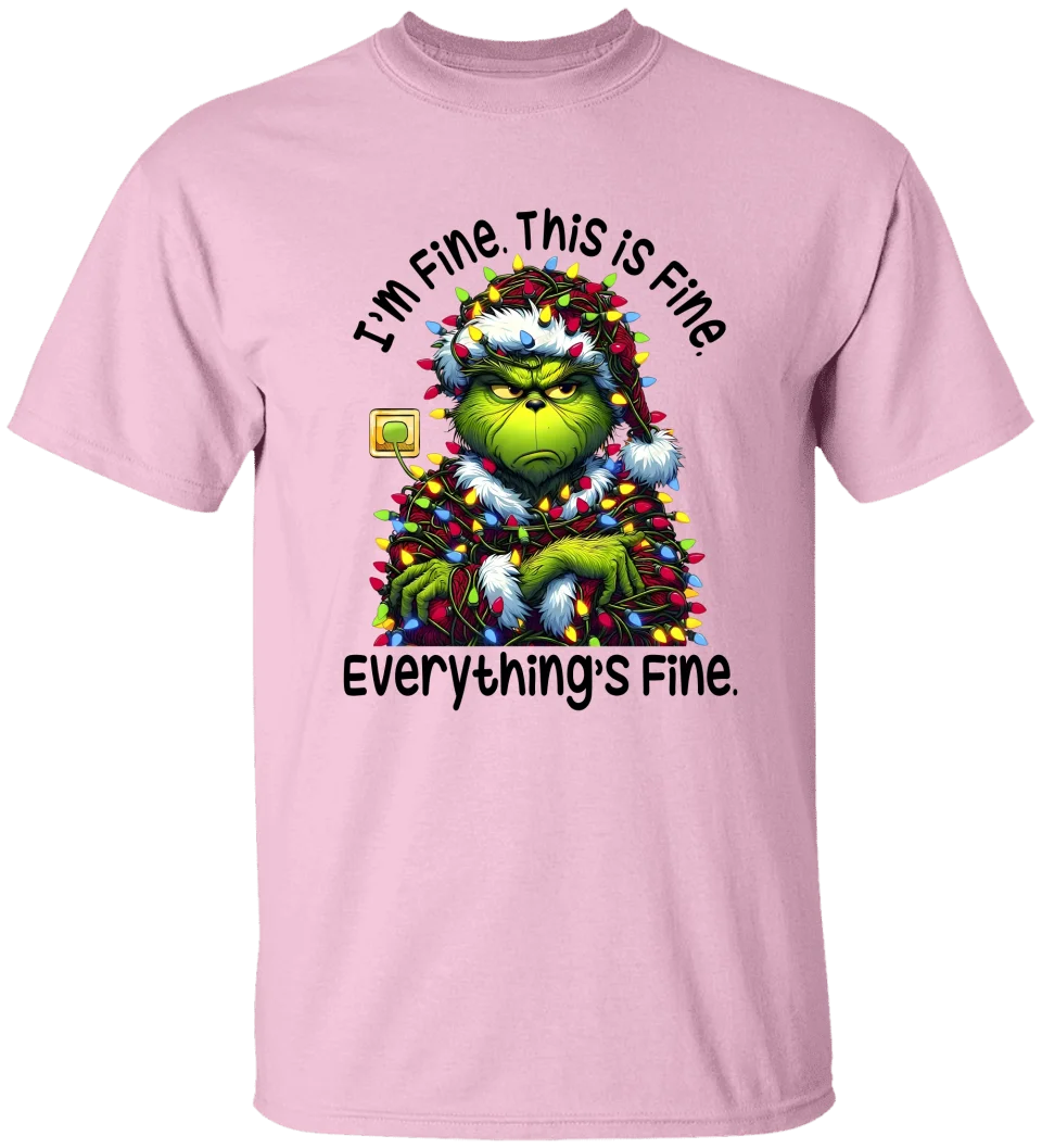 GRs_ I’m Fine, This Is Fine, Personalized T shirt For Family