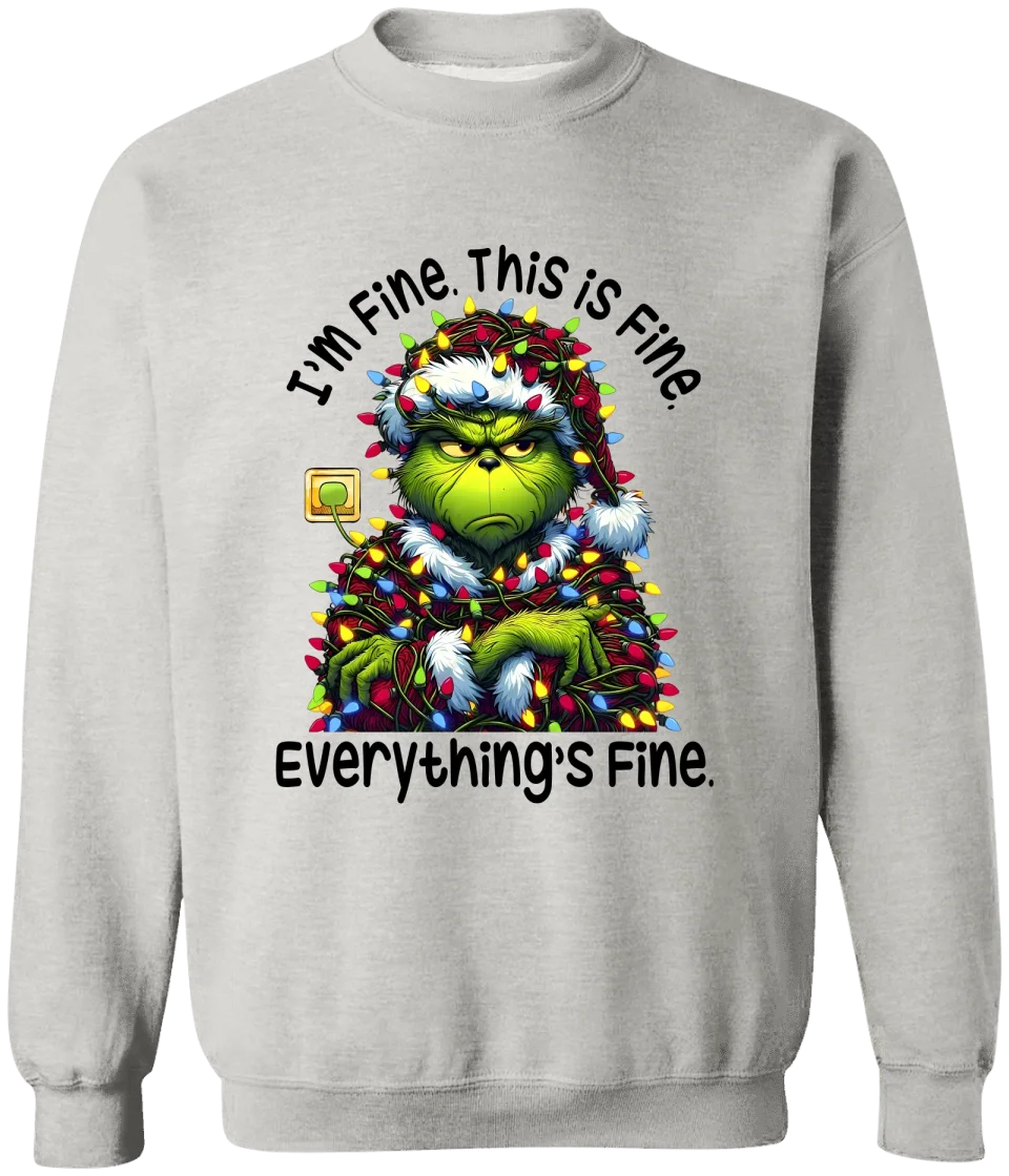 GRs_ I’m Fine, This Is Fine, Personalized T shirt For Family