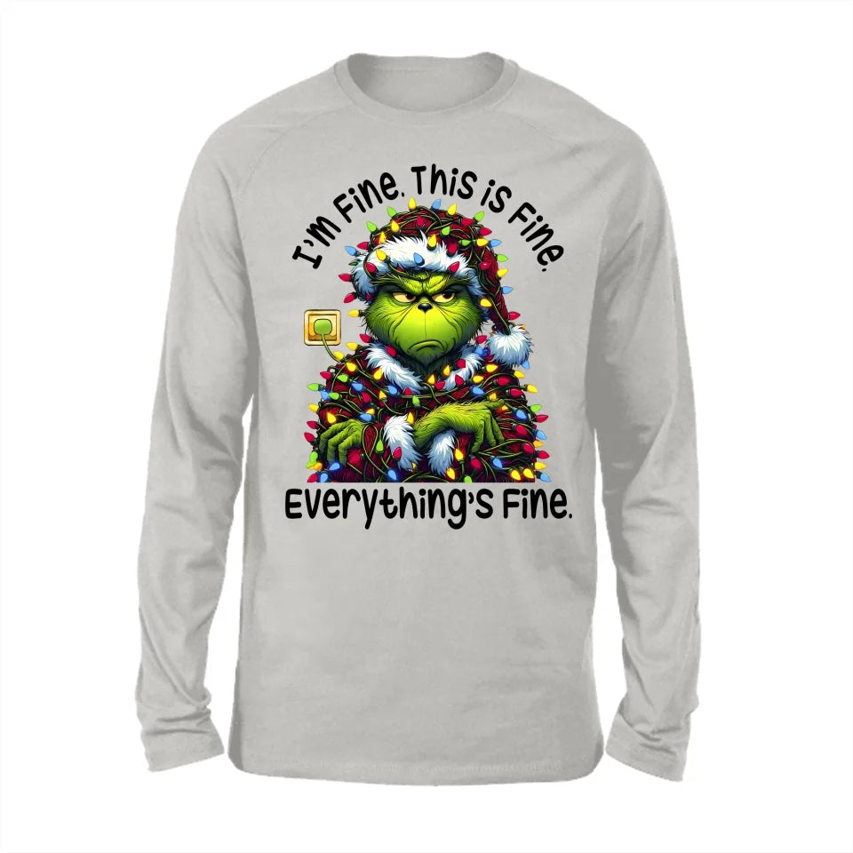 GRs_ I’m Fine, This Is Fine, Personalized T shirt For Family