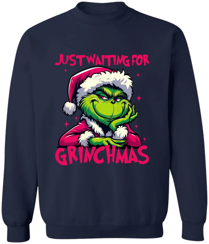 GRs_ Just waiting for grinchmas, Personalized T shirt For Family