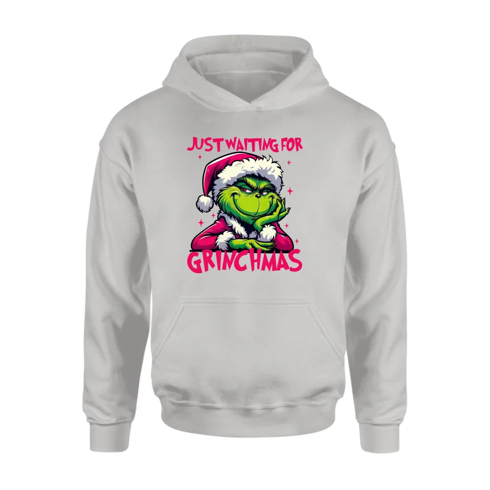 GRs_ Just waiting for grinchmas, Personalized T shirt For Family