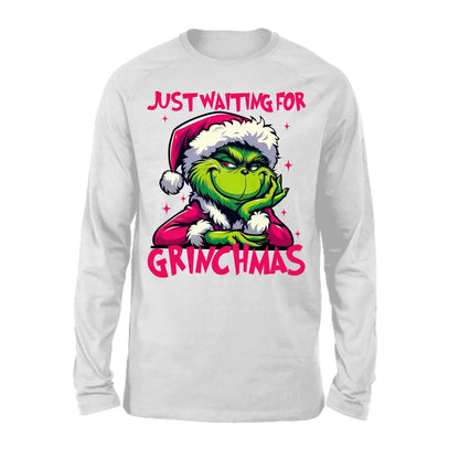 GRs_ Just waiting for grinchmas, Personalized T shirt For Family