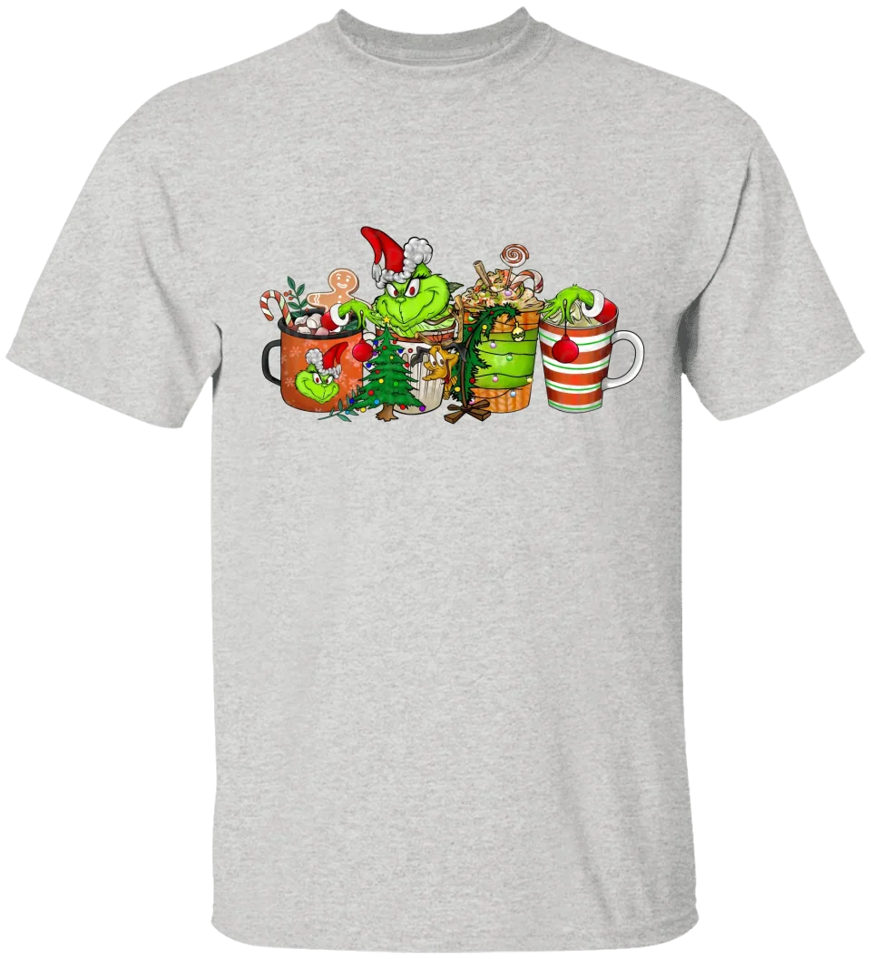 GRs_ Christmas Coffee Grinch Bundle, Personalized T shirt For Family