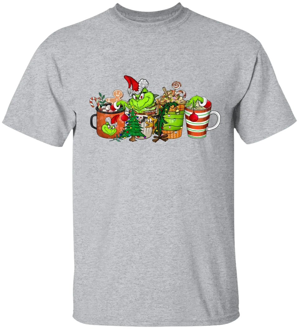 GRs_ Christmas Coffee Grinch Bundle, Personalized T shirt For Family