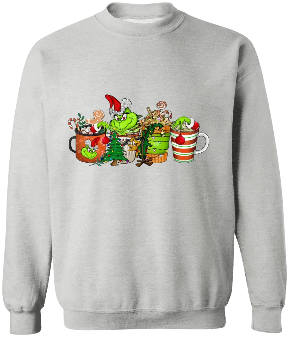 GRs_ Christmas Coffee Grinch Bundle, Personalized T shirt For Family