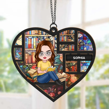 Reading Gift - Personalized Custom Shaped Suncatcher - Loving Gift For Book Lovers, Bookworm.