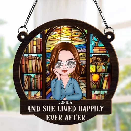 Reading corner- Reading Gift - Personalized Custom Shaped Suncatcher - Loving Gift For Book Lovers, Bookworm.