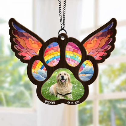 Custom Photo - Personalized Window Hanging Suncatcher Ornament - Upload Image - Gift for Pet Lovers