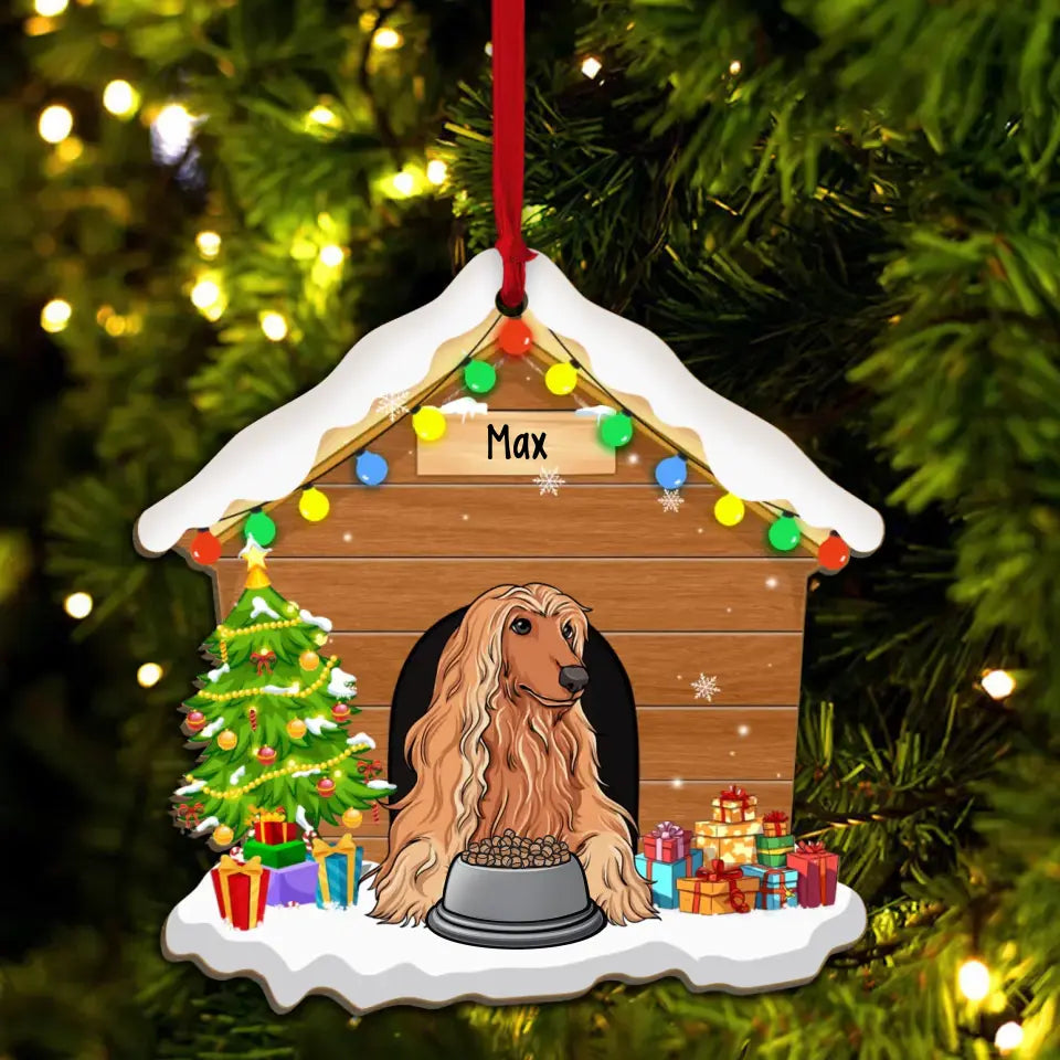 Christmas Pet House - Christmas Is On Its Way - Personalized Custom House Shaped Wood Christmas Ornament