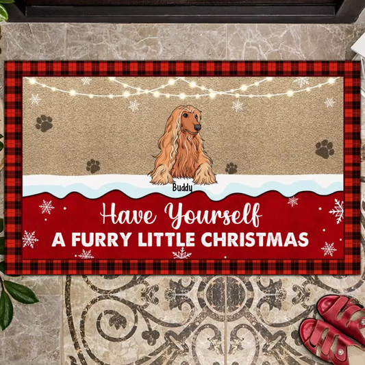 Merry Christmas, Ya Filthy Animal - Dog & Cat Personalized Custom Doormat - Christmas Gift For Pet Owners, Pet Lovers