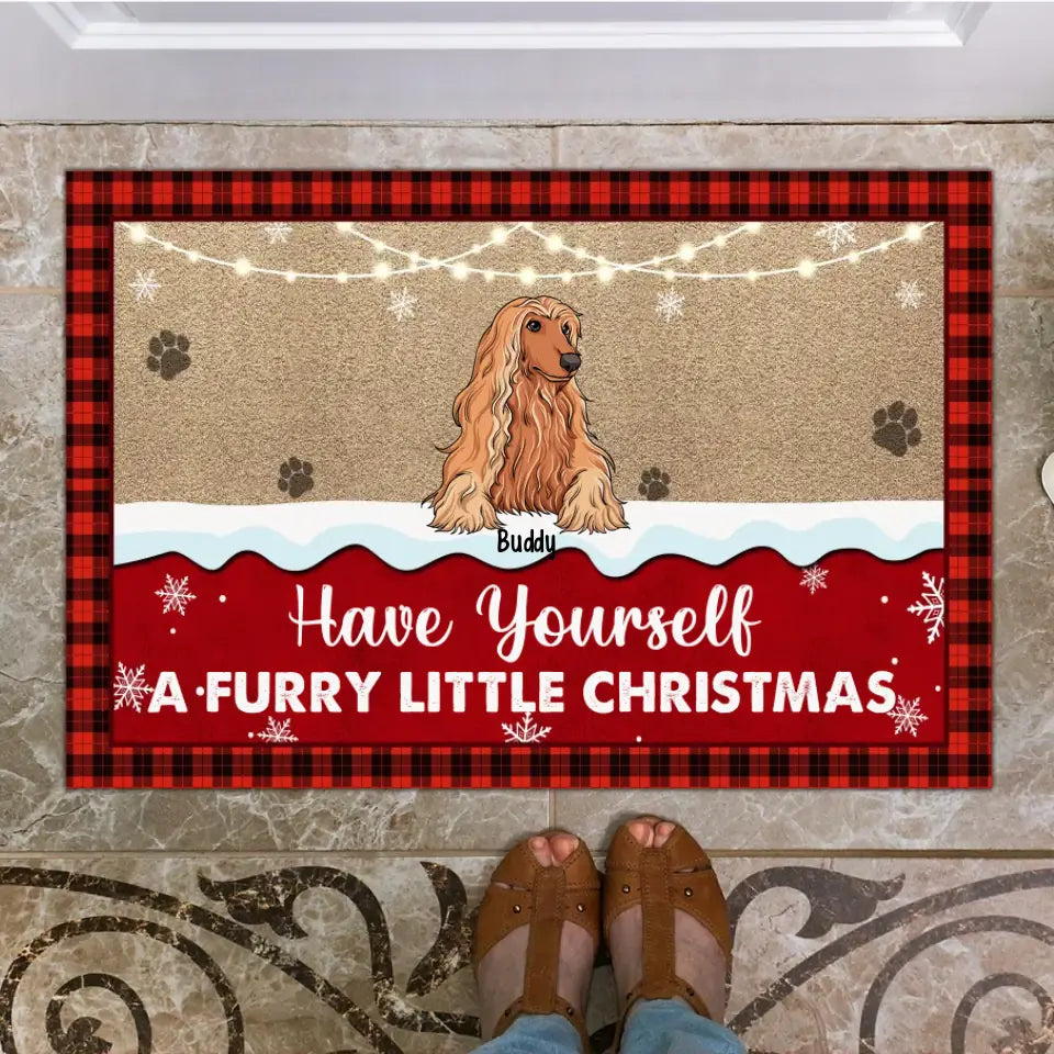 Merry Christmas, Ya Filthy Animal - Dog & Cat Personalized Custom Doormat - Christmas Gift For Pet Owners, Pet Lovers