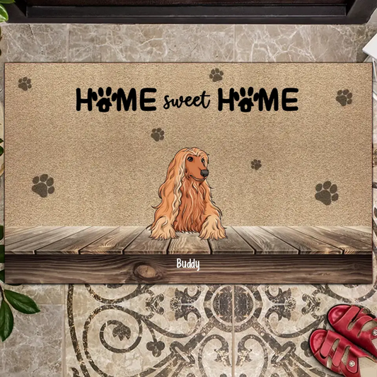 Personalized Pet Breed Doormat, Gifts For Pet Lovers, Home Sweet Home Doormat